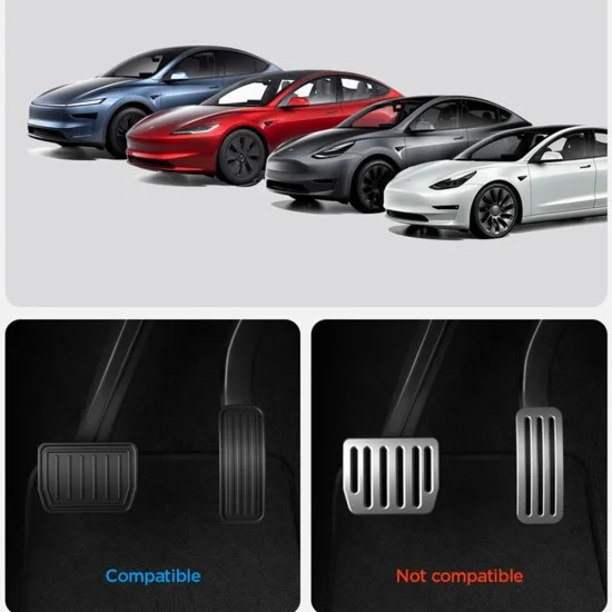Накладки за педали за Tesla Model 3 / Model Y (Juniper) / Model Y L - Pedals Covers Performance Line Design TO200P (ACP11627) - Spigen - Сребрист