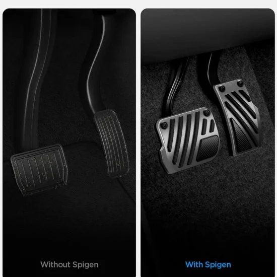 Накладки за педали за Tesla Model 3 / Model Y (Juniper) / Model Y L - Pedals Covers Performance Line Design TO200P (ACP11627) - Spigen - Сребрист