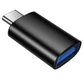 OTG адаптер Borofone (BV26C) - Type-C (M) към USB 3.0 (M), функции за зареждане и трансфер на данни, 5Gbps, 2A - Черен