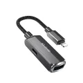 OTG адаптер (CA-2690) - Mcdodo - Lightning към USB + Lightning порт за зареждане, 2.4A - Тъмносиво