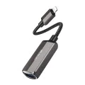 OTG адаптер (CA-2690) - Mcdodo - Lightning към USB + Lightning порт за зареждане, 2.4A - Тъмносиво