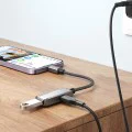 OTG адаптер (CA-2690) - Mcdodo - Lightning към USB + Lightning порт за зареждане, 2.4A - Тъмносиво
