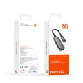 OTG адаптер (CA-2690) - Mcdodo - Lightning към USB + Lightning порт за зареждане, 2.4A - Тъмносиво