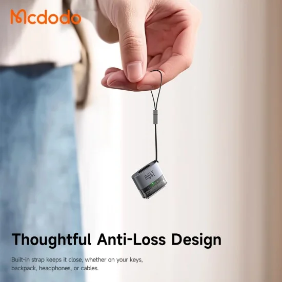 OTG адаптер Mcdodo (OT-8850) - Type-C към MagSafe 3, 140W, алуминиева сплав, LED индикатор, за MacBook Air/Pro - Черен