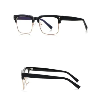 Очила за компютър Techsuit Anti-Blue Light Glasses Reflex PC (2205) - дамски, квадратни - Черен / Златист