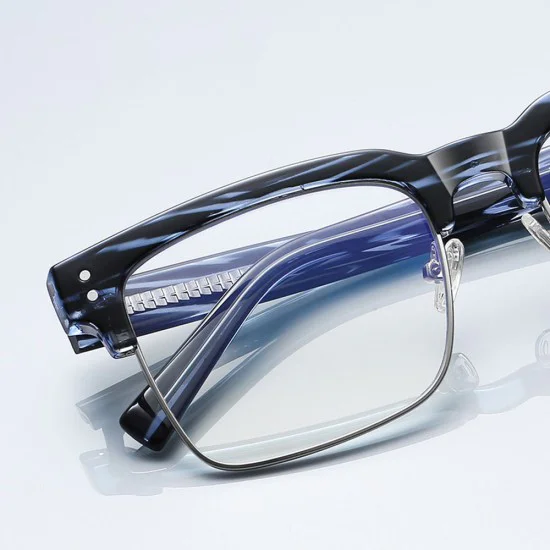 Очила за компютър Techsuit Anti-Blue Light Glasses Reflex PC (2205) - дамски, квадратни - Черен / Златист