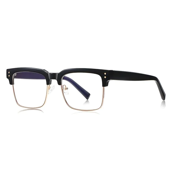 Очила за компютър Techsuit Anti-Blue Light Glasses Reflex PC (2205) - дамски, квадратни - Черен / Златист
