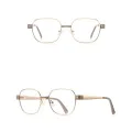 Очила за компютър Techsuit Anti-Blue Light Glasses Reflex PC (3172) - дамски, правоъгълни - Кафяв / Златист