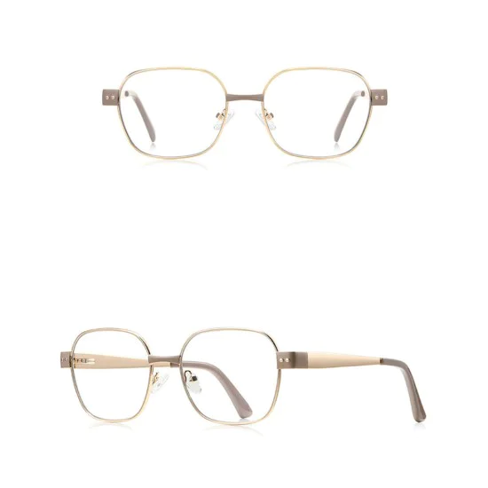 Очила за компютър Techsuit Anti-Blue Light Glasses Reflex PC (3172) - дамски, правоъгълни - Кафяв / Златист