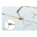 Очила за компютър Techsuit Anti-Blue Light Glasses Reflex PC (3172) - дамски, правоъгълни - Кафяв / Златист