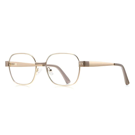 Очила за компютър Techsuit Anti-Blue Light Glasses Reflex PC (3172) - дамски, правоъгълни - Кафяв / Златист
