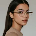 Очила за компютър Techsuit Anti-Blue Light Glasses Reflex PC (3172) - дамски, правоъгълни - Розов / Златист