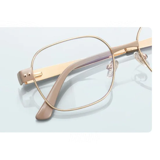 Очила за компютър Techsuit Anti-Blue Light Glasses Reflex PC (3172) - дамски, правоъгълни - Розов / Златист