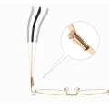 Очила за компютър Techsuit Anti-Blue Light Glasses Reflex PC (3175) - дамски, кръгли - Златист / Черен