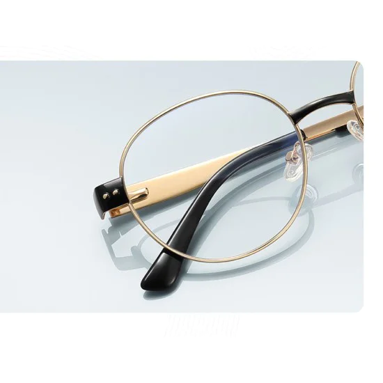 Очила за компютър Techsuit Anti-Blue Light Glasses Reflex PC (3175) - дамски, кръгли - Златист / Принт