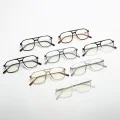 Очила за компютър Techsuit Anti-Blue Light Glasses Reflex PC (83092) - унисекс, големи квадратни - Прозрачен / Сребрист