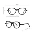 Очила за компютър Techsuit Anti-Blue Light Glasses Reflex PC (LS051) - дамски, голяма рамка - Черни