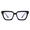 Очила за компютър Techsuit Anti-Blue Light Glasses Reflex PC (LS083) - дамски, големи квадратни - Черни