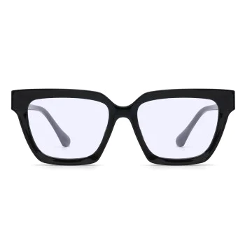 Очила за компютър Techsuit Anti-Blue Light Glasses Reflex PC (LS083) - дамски, големи квадратни - Черни