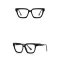 Очила за компютър Techsuit Anti-Blue Light Glasses Reflex PC (LS083) - дамски, големи квадратни - Черни