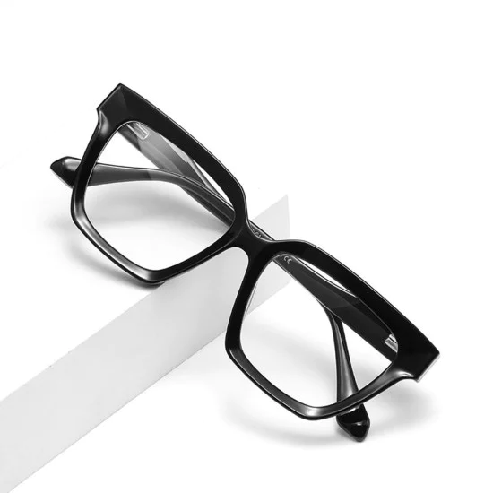 Очила за компютър Techsuit Anti-Blue Light Glasses Reflex PC (LS083) - дамски, големи квадратни - Черни