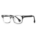 Очила за компютър Techsuit Anti-Blue Light Glasses Reflex PC (LS084) - мъжки, правоъгълни - Черен / Прозрачен