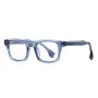 Очила за компютър Techsuit Anti-Blue Light Glasses Reflex PC (LS084) - мъжки, правоъгълни - Син прозрачен