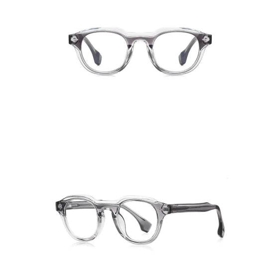 Очила за компютър Techsuit Anti-Blue Light Glasses Reflex PC (LS088) - дамски, кръгли - Сив градиент