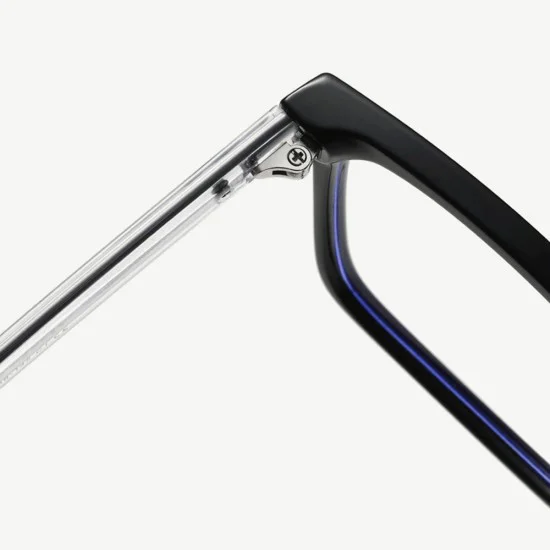 Очила за компютър Techsuit Anti-Blue Light Glasses Reflex PC (LS091) - мъжки, плосък връх - Черни
