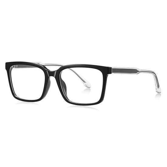 Очила за компютър Techsuit Anti-Blue Light Glasses Reflex PC (LS091) - мъжки, плосък връх - Черни