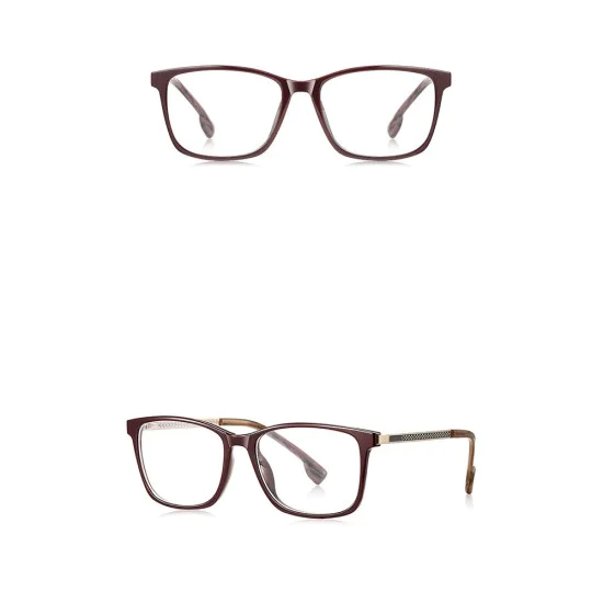 Очила за компютър Techsuit Anti-Blue Light Glasses Reflex PC (LS202) - дамски, плосък връх - Червено дърво