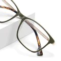 Очила за компютър Techsuit Anti-Blue Light Glasses Reflex PC (LS202) - дамски, плосък връх - Червено дърво