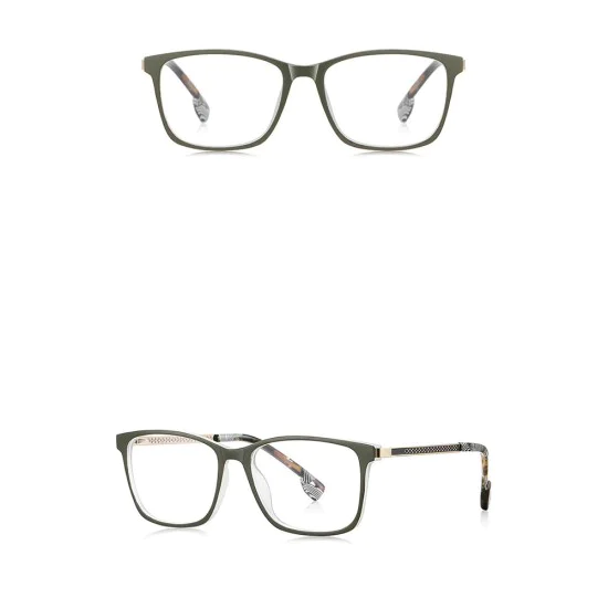 Очила за компютър Techsuit Anti-Blue Light Glasses Reflex PC (LS202) - дамски, плосък връх - Маслина