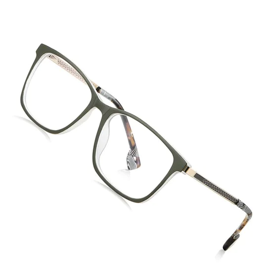 Очила за компютър Techsuit Anti-Blue Light Glasses Reflex PC (LS202) - дамски, плосък връх - Маслина