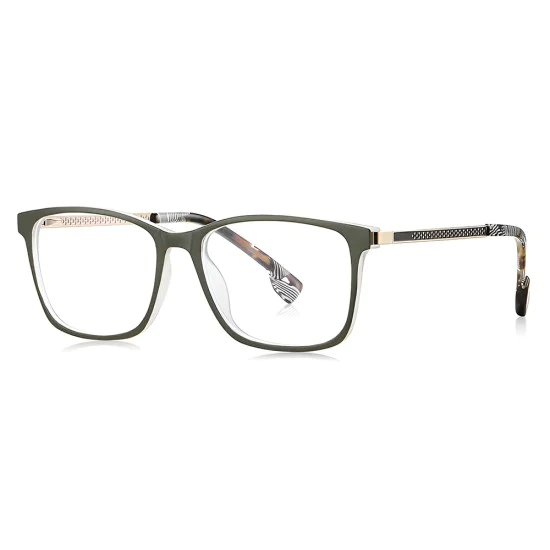Очила за компютър Techsuit Anti-Blue Light Glasses Reflex PC (LS202) - дамски, плосък връх - Маслина