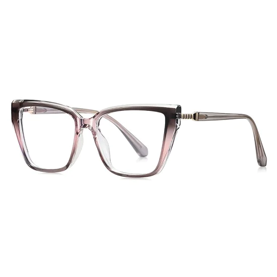 Очила за компютър Techsuit Anti-Blue Light Glasses Reflex PC (LS250) - дамски, голяма рамка - Розов градиент