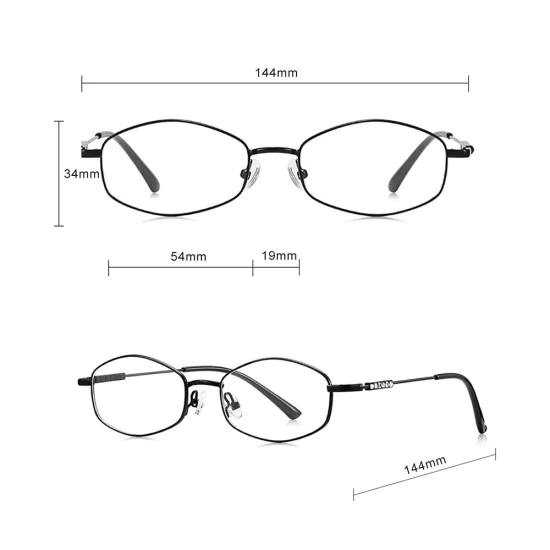 Очила за компютър Techsuit Anti-Blue Light Glasses Reflex PC (LS501) - дамски, микро рамка - Черни