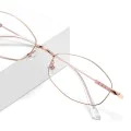 Очила за компютър Techsuit Anti-Blue Light Glasses Reflex PC (LS501) - дамски, микро рамка - Розово злато