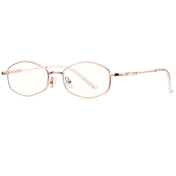 Очила за компютър Techsuit Anti-Blue Light Glasses Reflex PC (LS501) - дамски, микро рамка - Розово злато