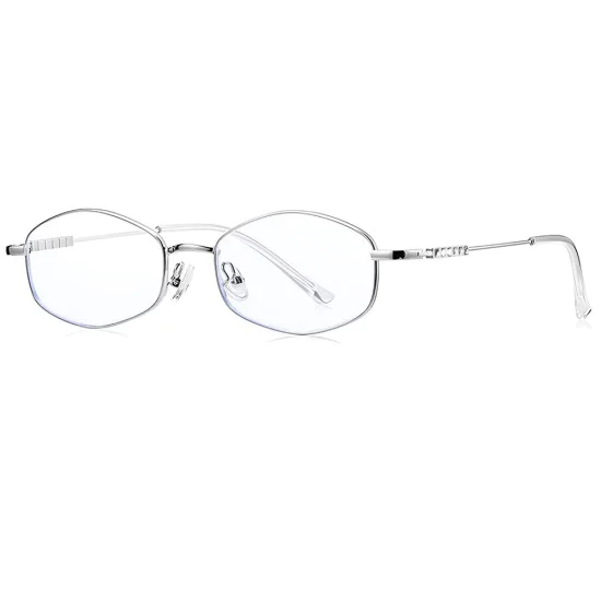 Очила за компютър Techsuit Anti-Blue Light Glasses Reflex PC (LS501) - дамски, микро рамка - Сребрист