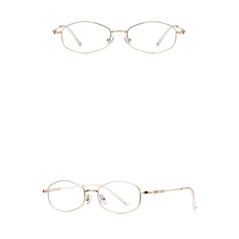 Очила за компютър Techsuit Anti-Blue Light Glasses Reflex PC (LS501) - дамски, микро рамка - Златист