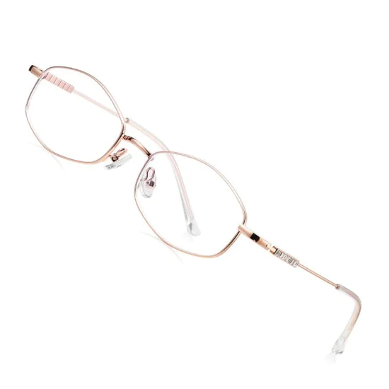 Очила за компютър Techsuit Anti-Blue Light Glasses Reflex PC (LS501) - дамски, микро рамка - Златист