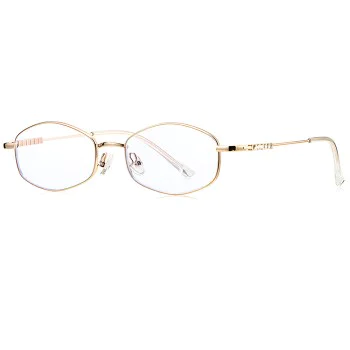 Очила за компютър Techsuit Anti-Blue Light Glasses Reflex PC (LS501) - дамски, микро рамка - Златист
