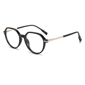 Очила за компютър Techsuit Premium Anti-Blue Light Glasses Reflex PC (TM1062) - унисекс, Browline - Черни