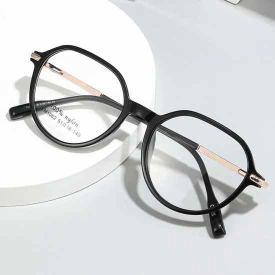 Очила за компютър Techsuit Premium Anti-Blue Light Glasses Reflex PC (TM1062) - унисекс, Browline - Черни