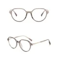 Очила за компютър Techsuit Premium Anti-Blue Light Glasses Reflex PC (TM1062) - унисекс, Browline - Прозрачен кафяв
