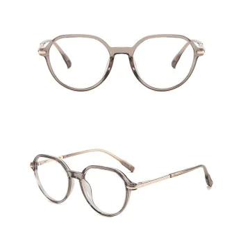 Очила за компютър Techsuit Premium Anti-Blue Light Glasses Reflex PC (TM1062) - унисекс, Browline - Прозрачен кафяв