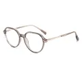 Очила за компютър Techsuit Premium Anti-Blue Light Glasses Reflex PC (TM1062) - унисекс, Browline - Прозрачен кафяв