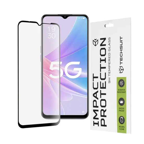 Oppo A58 5G / A78 5G - 111D пълно покритие / пълно залепено стъкло - черен