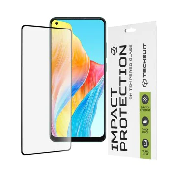 Oppo A78 4G - 111D пълно покритие / пълно залепено стъкло - черно